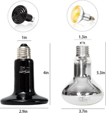 Load image into Gallery viewer, Reptile Lighting Kit: 100W UVA UVB Sunlamp and Ceramic Heat Emitter Included