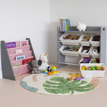 Load image into Gallery viewer, Space-Saving 4-Tier Toy Storage Shelf with Removable Bins for Toddler Safety