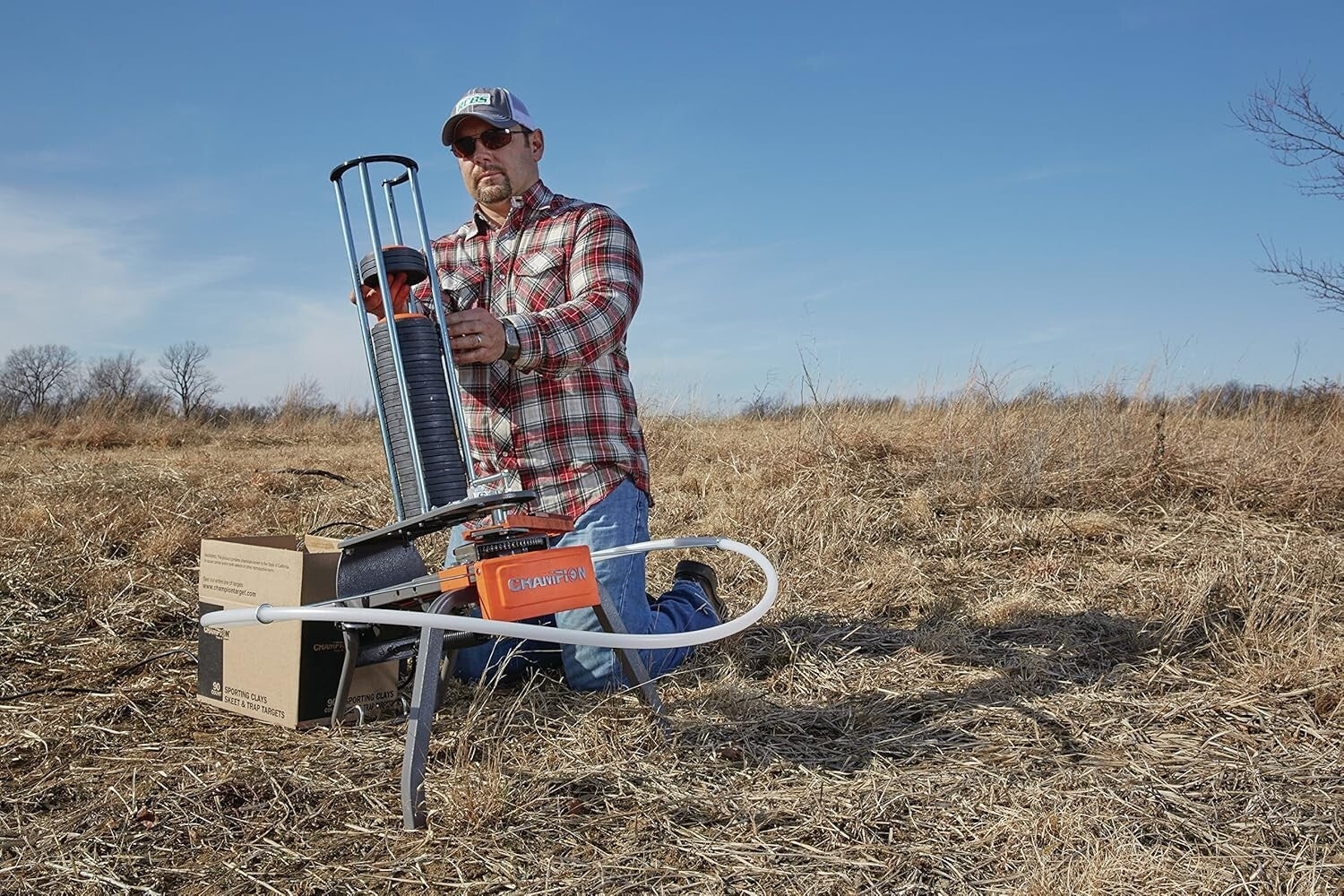 Champion Workhorse Electronic Trap - Compact Clay Thrower with 50 Clay Capacity