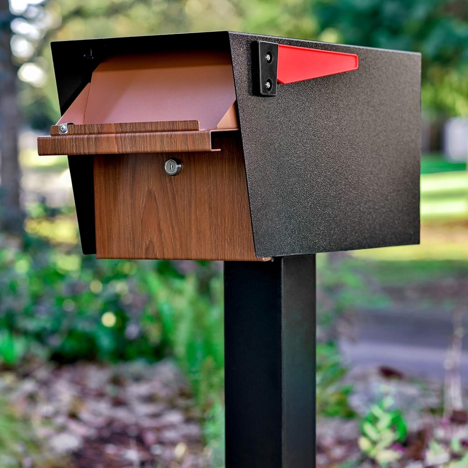 Elegant Locking Mailbox with Concealed Outgoing Clip & Vandal-Resistant Features