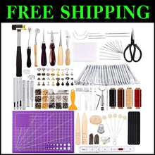 Load image into Gallery viewer, Complete Leather Craft Toolkit: 183 Pieces for DIY Projects and Customization