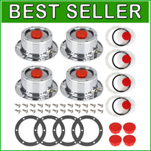 Load image into Gallery viewer, Sleek 3434009 Trailer Hub Caps With Extra Rubber Plugs - Bolt-On Installation