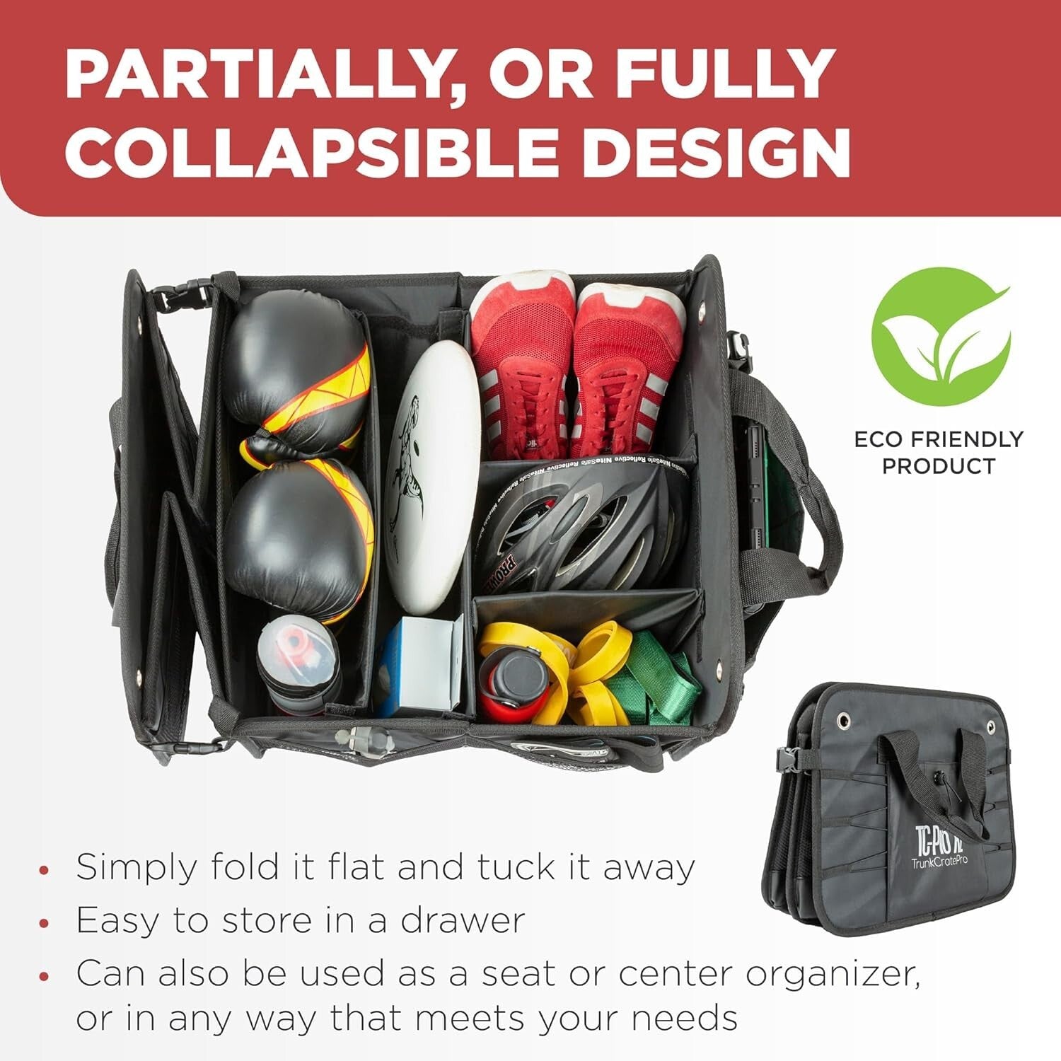 Ultimate Collapsible Trunk Organizer - Durable, Water-Resistant for All Vehicles