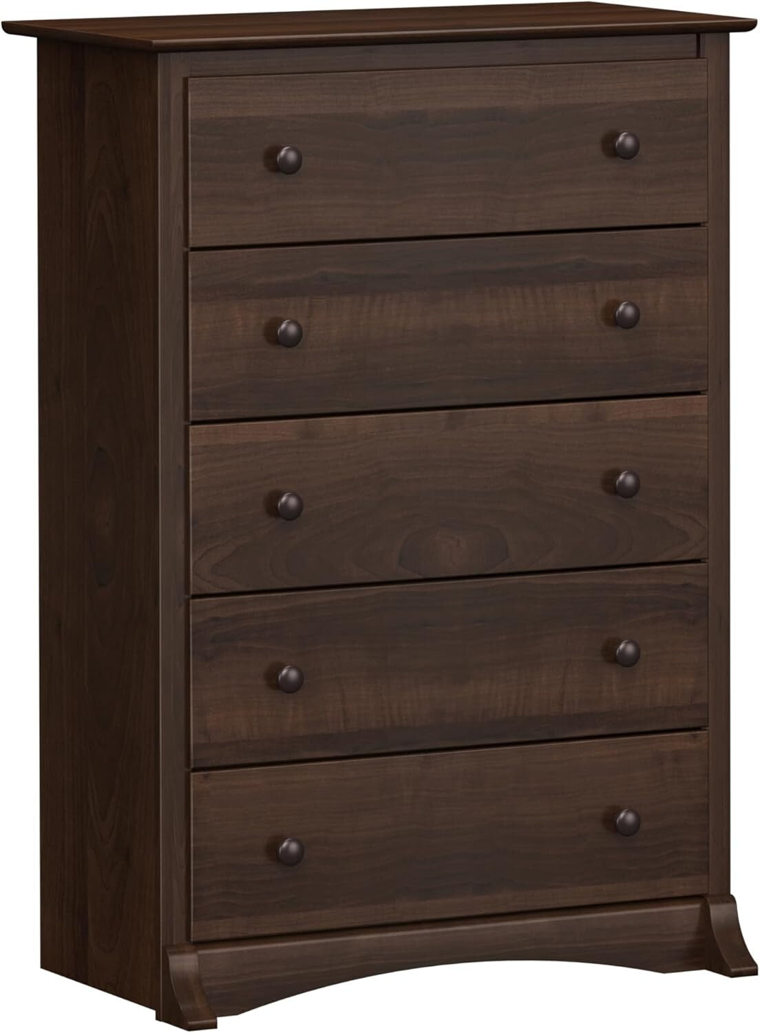 Elegant 5-Drawer Chest in Espresso - Durable & Versatile Furniture for Any Room
