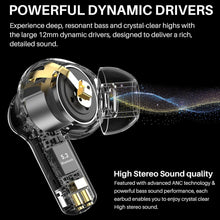 Load image into Gallery viewer, Hybrid ANC Earbuds with 55H Playtime &amp; Real-Time Noise Detection - Waterproof