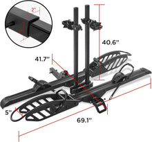 Load image into Gallery viewer, Heavy-Duty 200 lbs Capacity Bike Carrier with Anti-Wobble for 5-Inch Fat Tires