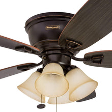 Load image into Gallery viewer, Modern 52-Inch Indoor Ceiling Fan with Reversible Motor &amp; Quick-2-Hang Blades
