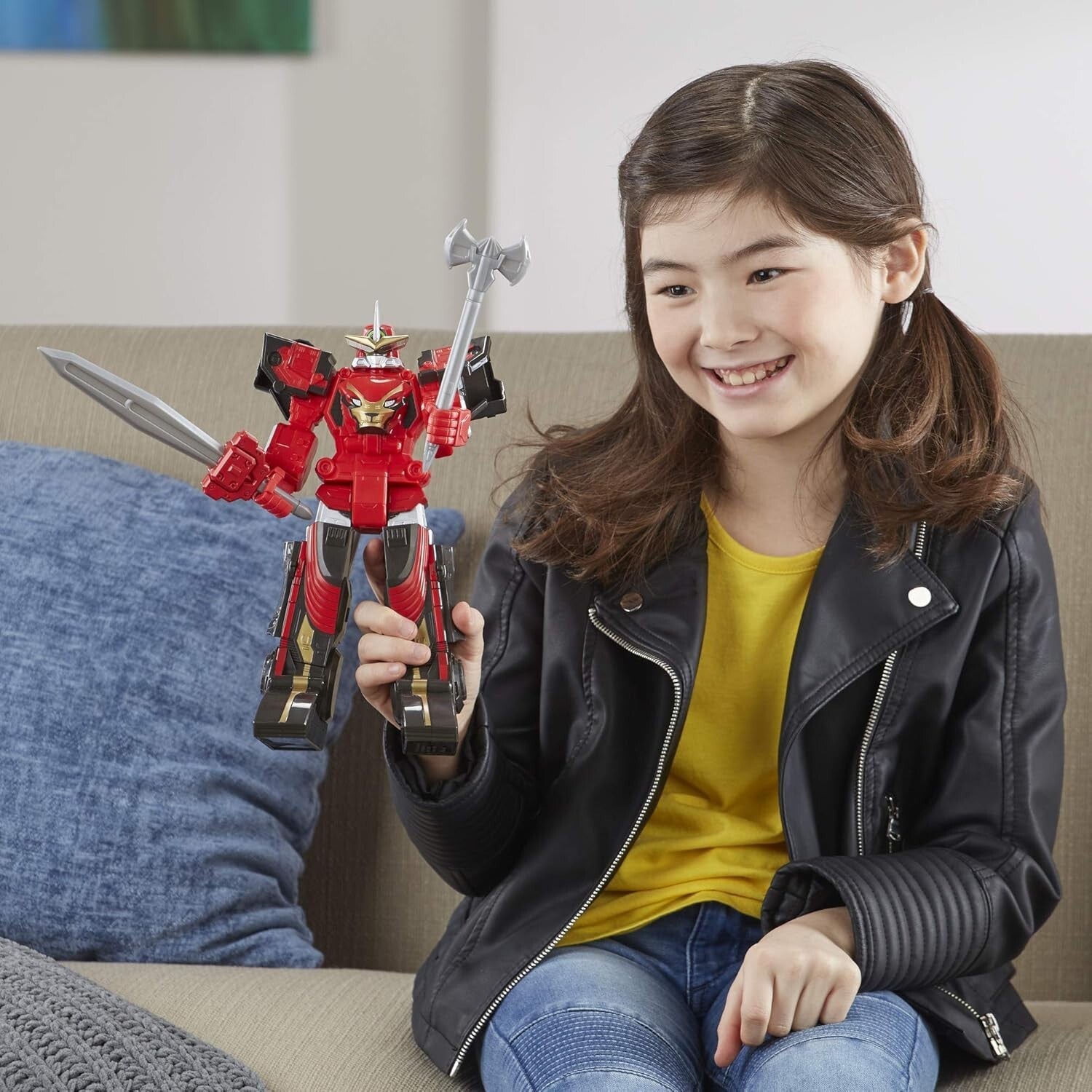 Authentic 10-Inch Beast Racer Zord Action Figure from Beast Morphers Series