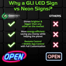 Load image into Gallery viewer, Compact 15x32 LED Open Sign - Customizable Color Functionality for Businesses