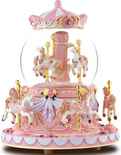 Load image into Gallery viewer, Enchanting Snow Globe Music Box: 'You Are My Sunshine' with Multi-Color Lights