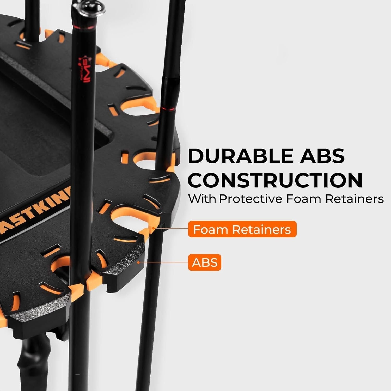 V16 Fishing Rod Rack with Rotating Base - Holds 16 Rods, Space-Saving Design