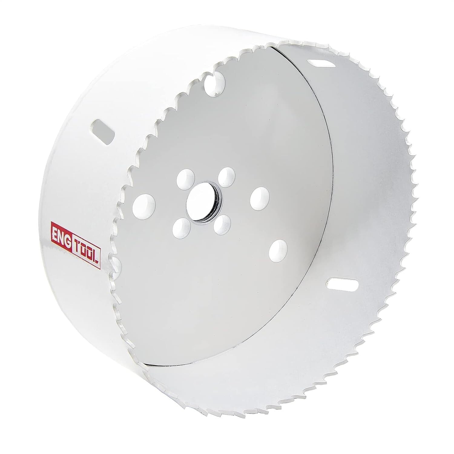 Durable 5-1/4" HSS Bi-Metal Hole Saw with Knock-Out Slots for Easy Core Removal