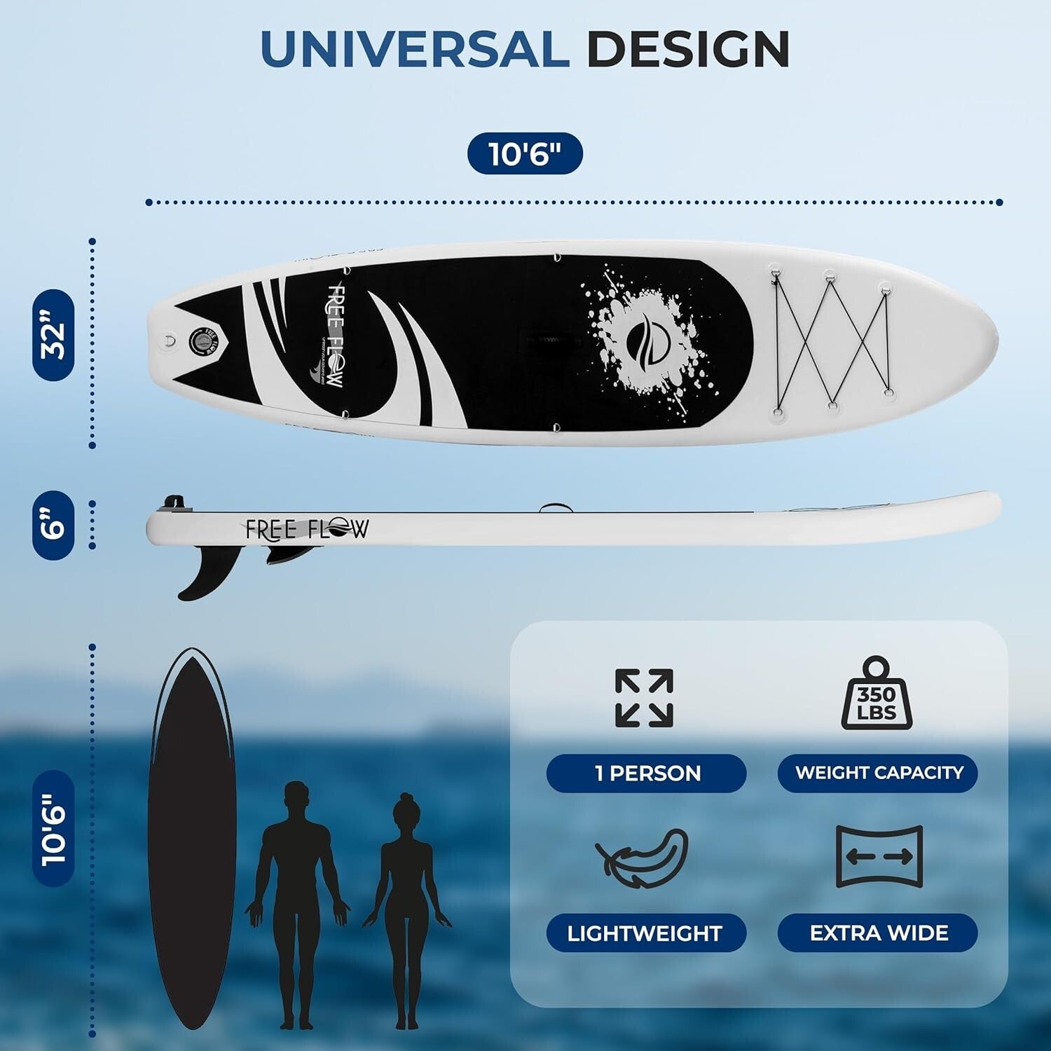 Lightweight Inflatable Paddle Board with Accessories – Ideal for All Ages