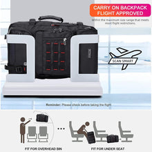 Load image into Gallery viewer, Premium Black Nylon Convertible Backpack with Shoe Compartment for Travelers