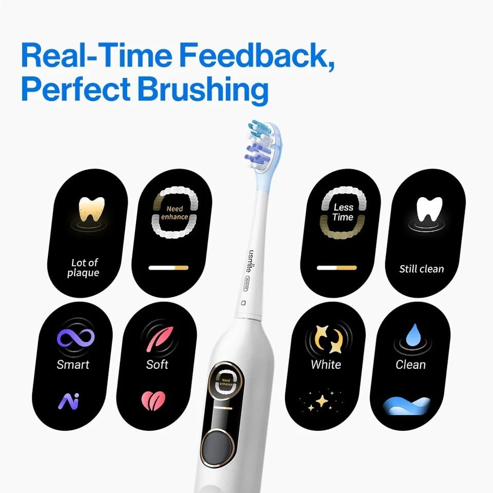 Y10 PRO Rechargeable Electric Toothbrush - Smart Display & 180-Day Battery Life