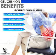 Load image into Gallery viewer, Versatile 3.1 lbs Gel Seat Cushion - Comfort &amp; Cooling for Long Sitting Sessions