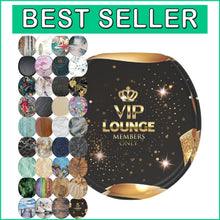 Load image into Gallery viewer, Soft Close Decorative Toilet Seat - Round Molded Wood Design in VIP-Lounge Color