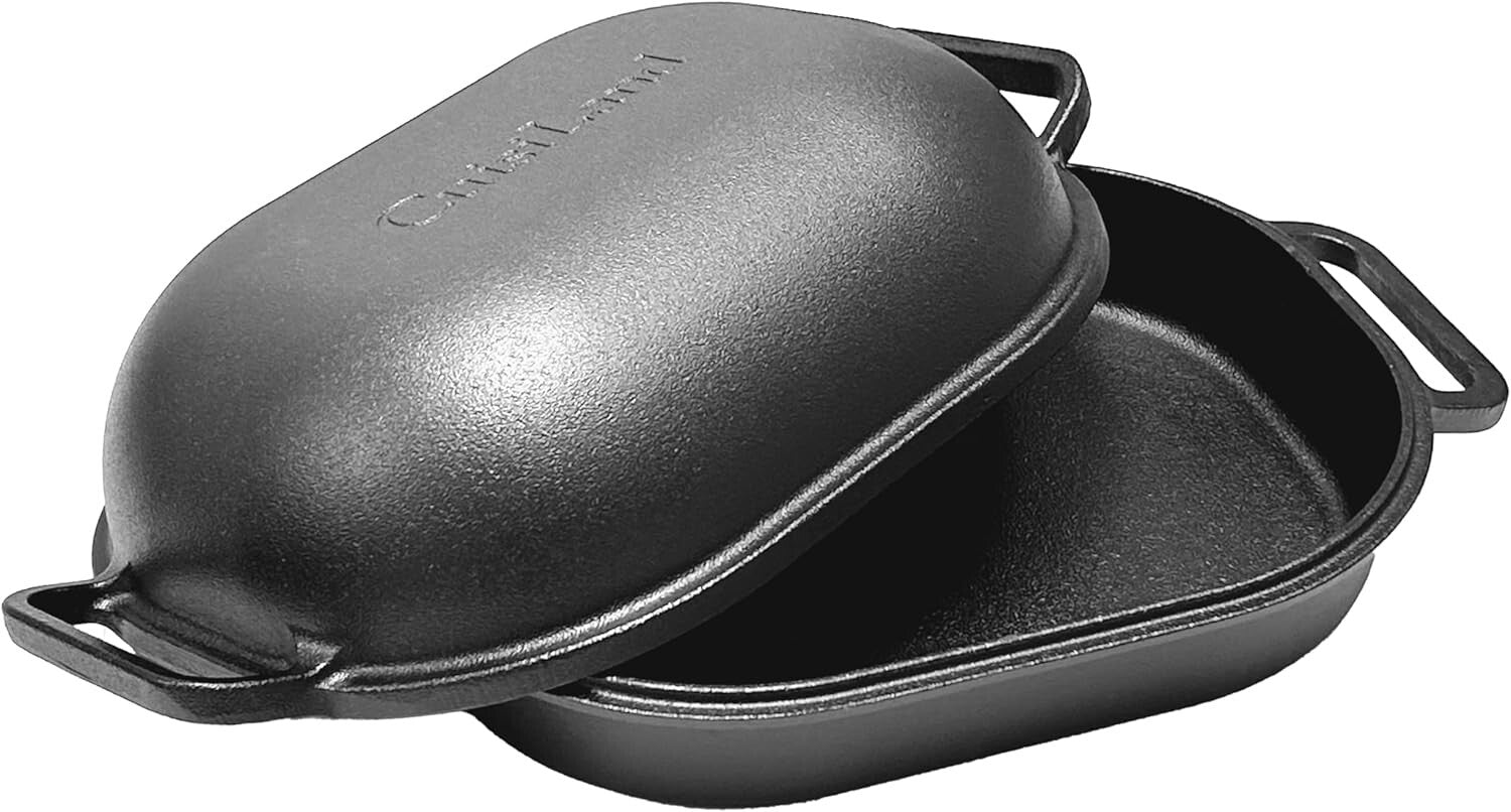 Cast Iron Bread Baker - 7.2 Quart Heavy-Duty with Dome Lid for Perfect Steam