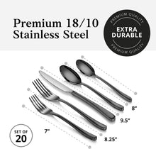 Load image into Gallery viewer, Stain-Resistant Gold Stainless Steel Flatware Set for Elegant Dining - 20 Pieces