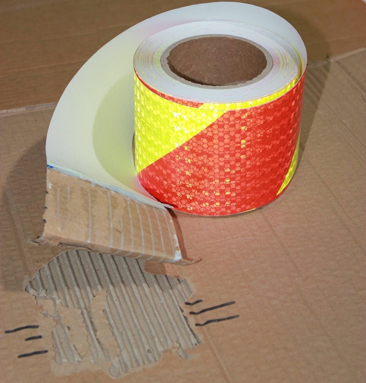 Fluorescent Reflective Safety Tape 4" x 66ft - Outdoor Visibility & Aesthetics