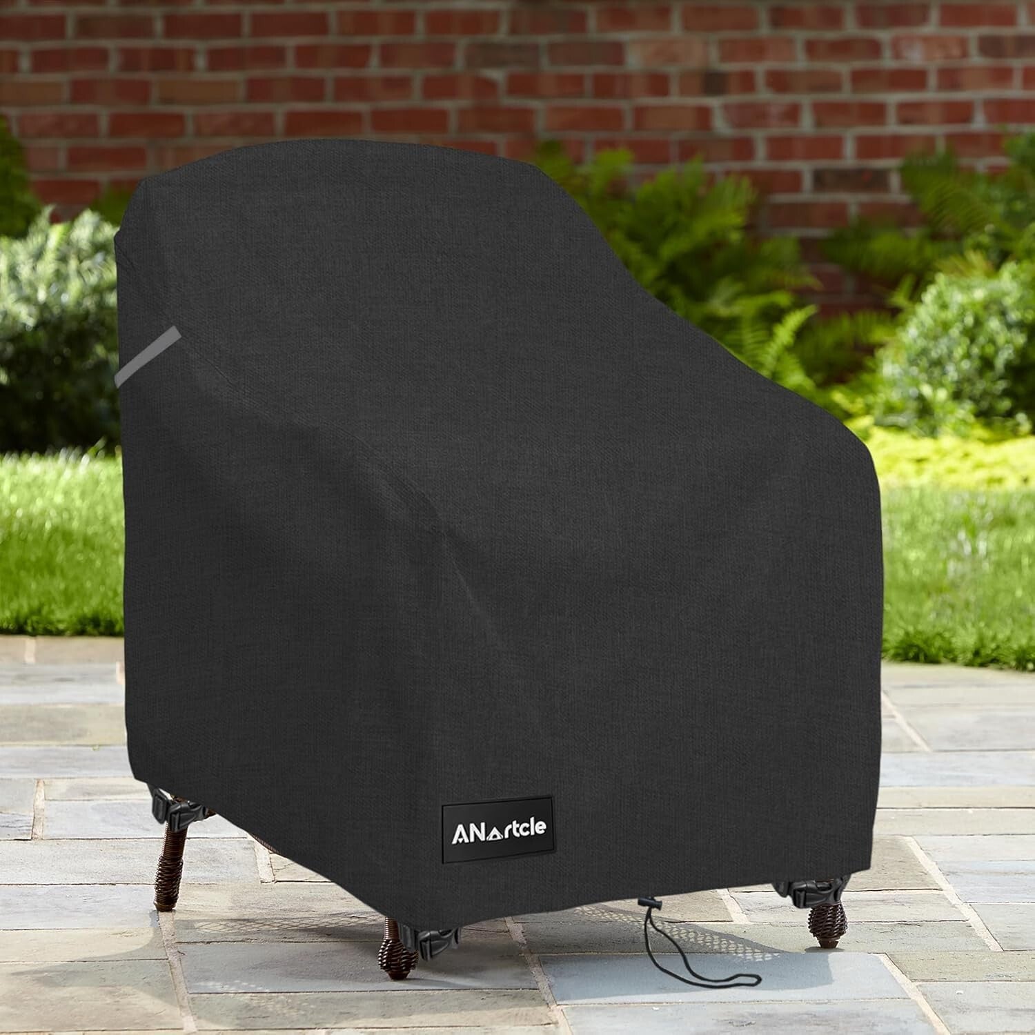 Secure-Fit Waterproof Swivel Patio Chair Covers, 2-Pack with Air Vents & Straps