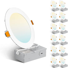 Load image into Gallery viewer, Versatile 5 Color Temperature Recessed LED Lights - 12 Pack Ultra-Thin Design