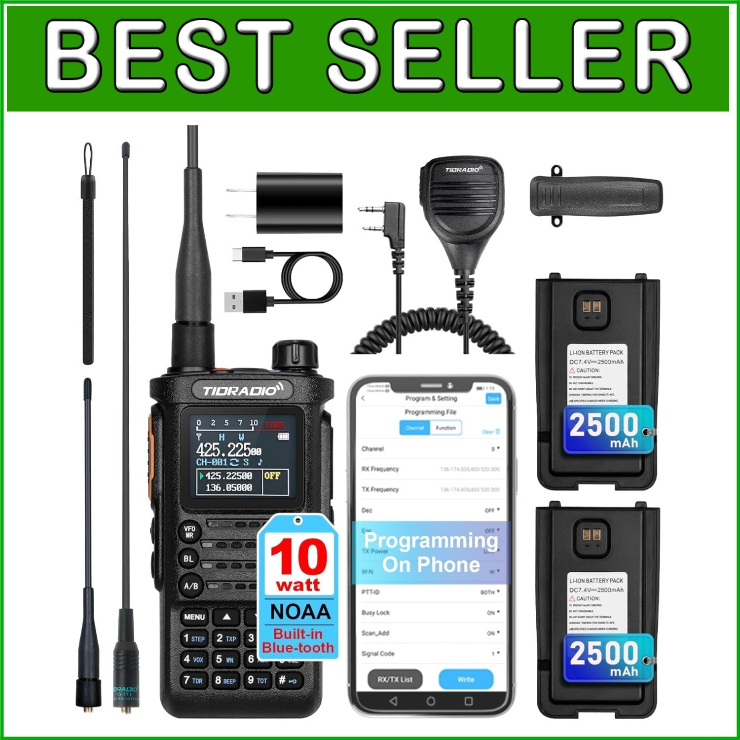 Advanced 10W Two Way Radio with Wireless Programming & Long Range Capability