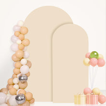 Load image into Gallery viewer, High-Quality Stretchy Beige Arch Cover - Perfect for Bridal Showers &amp; Birthdays