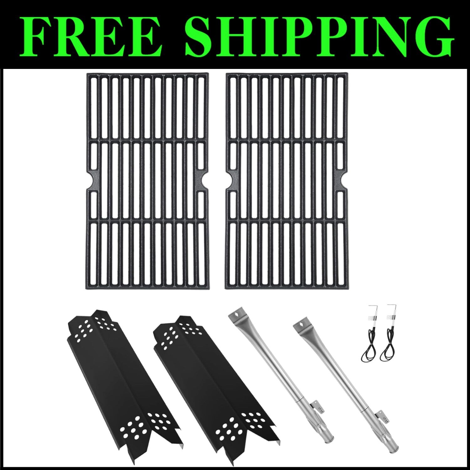 Nexgrill 2-Burner Grill Repair Kit: Includes Grates, Burners & Heat Plates