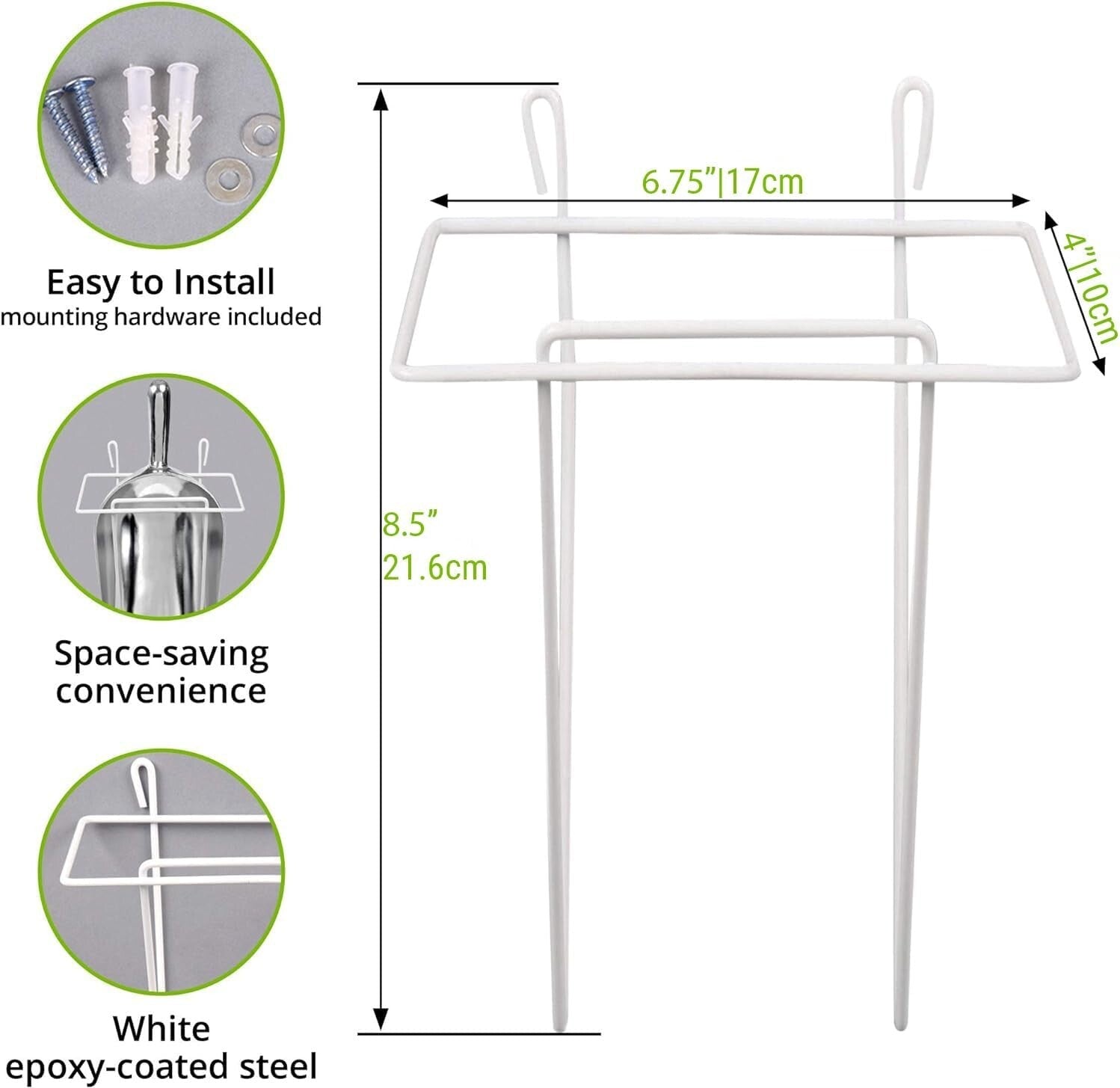 Durable 58 oz Aluminum Scoop with Mounting Holder - Perfect for Every Kitchen