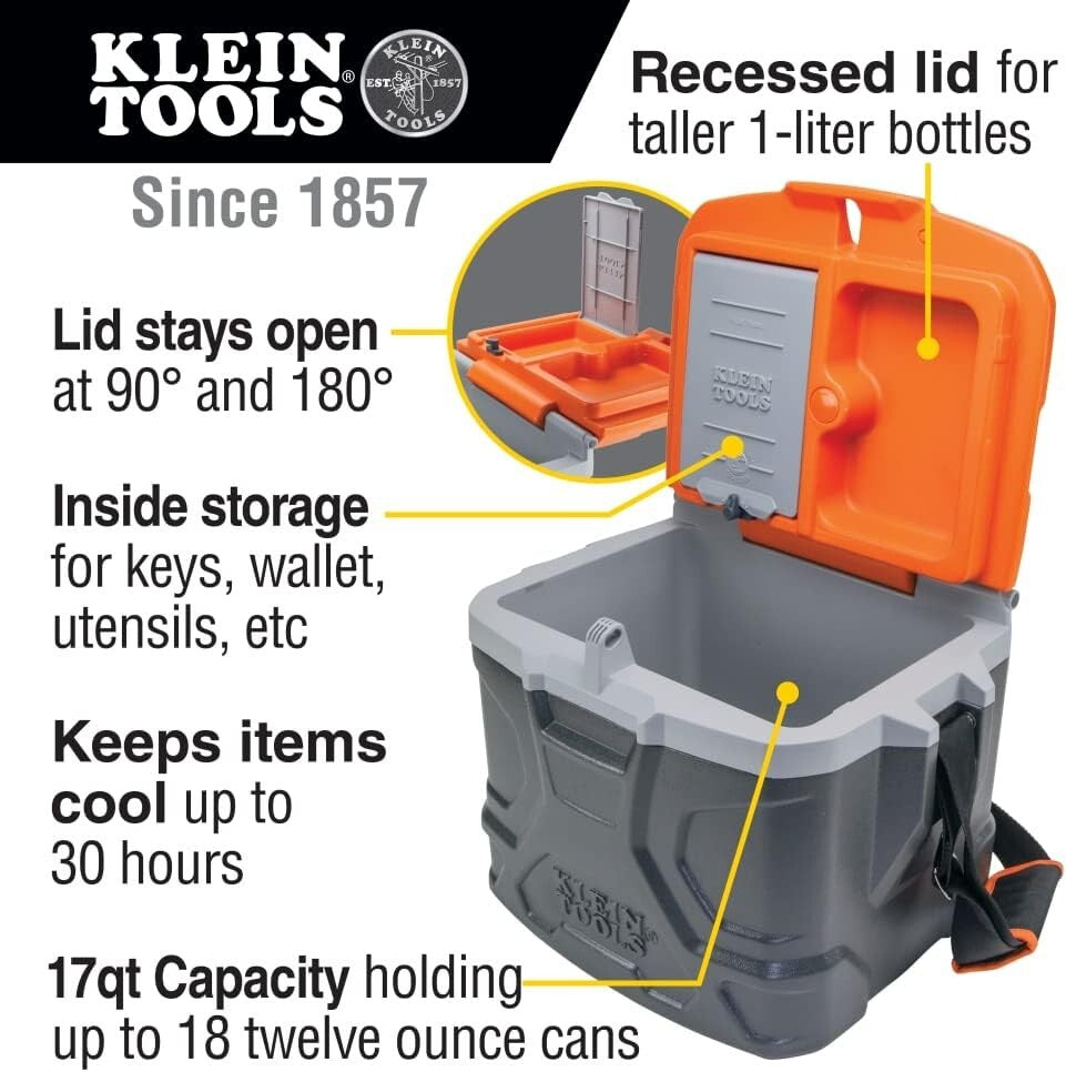 Durable 17-Quart Tradesman Pro Cooler Holds 18 Cans & Keeps Cool 30 Hours