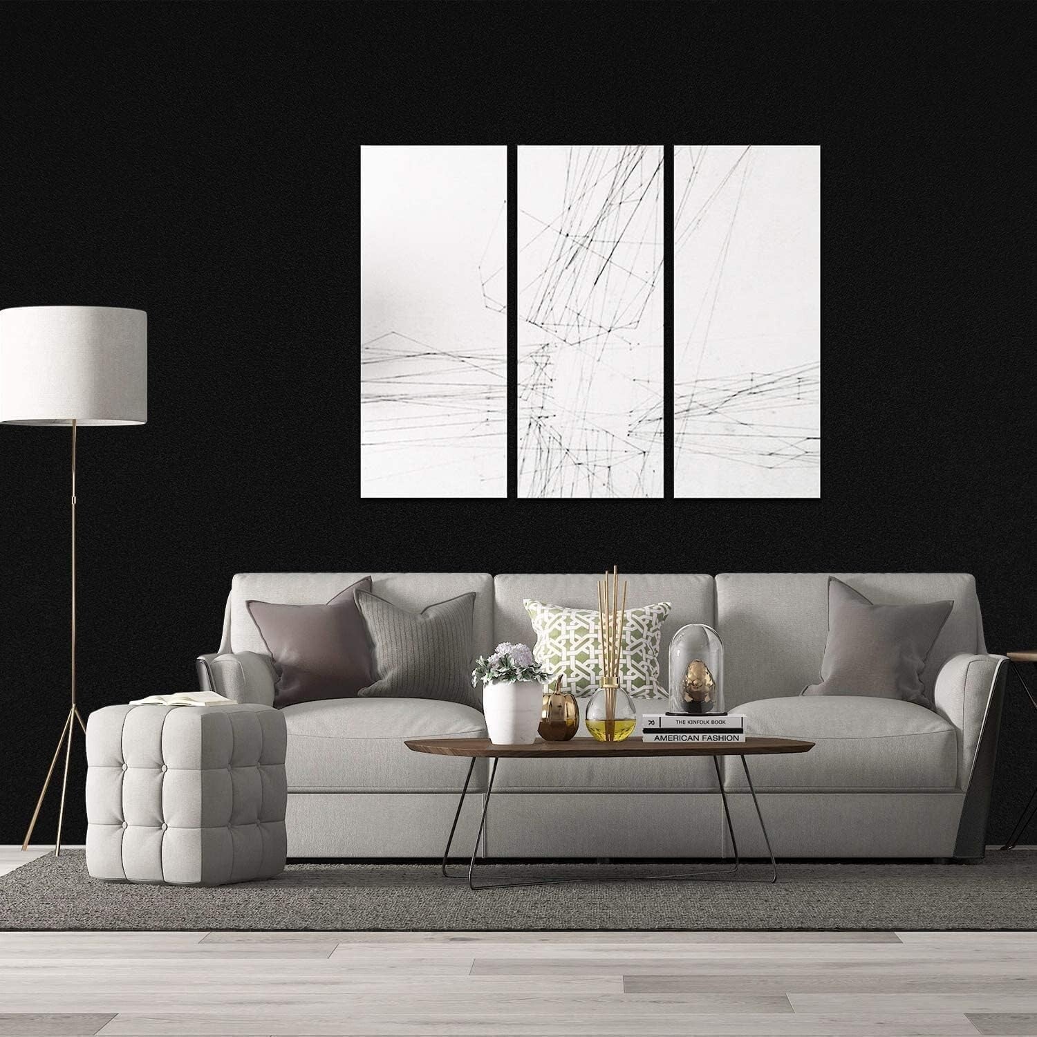 15.7" x 984.2" Peel and Stick Black Contact Paper - Versatile Wallpaper Solution