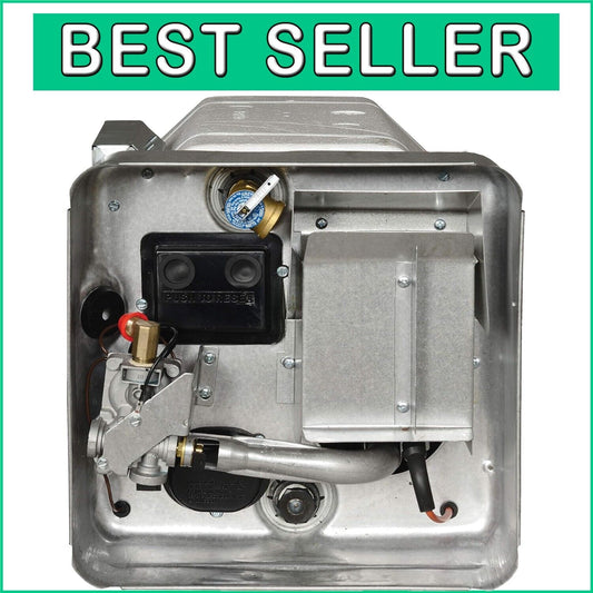 10 Gallon Porcelain-Lined RV Water Heater with Direct Spark Ignition & Anode Rod