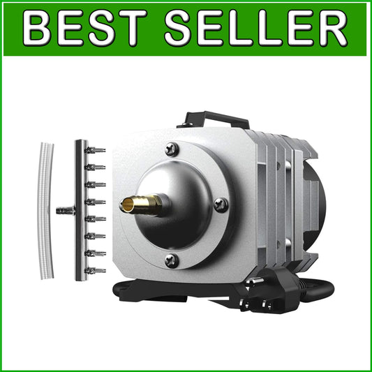 Durable 50W Electromagnetic Air Pump - 8 Outlets for Fish Tanks & Hydroponics