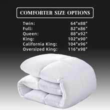 Load image into Gallery viewer, Oversized King Comforter - White All Season Duvet, Lightweight Down Alternative