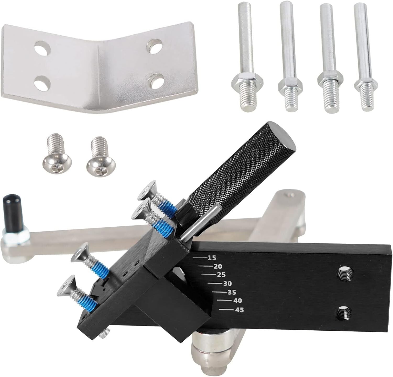 Adjustable 15°-45° Lawn Mower Blade Sharpener - Ergonomic Tool for Professionals