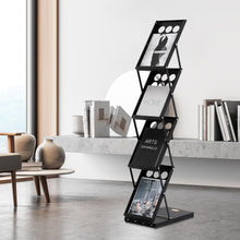 Load image into Gallery viewer, 4-Tier Portable Brochure Display Stand with Carrying Bag - Office &amp; Trade Shows