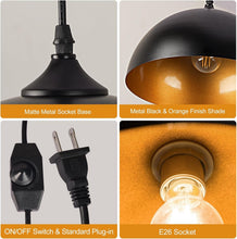 Load image into Gallery viewer, Versatile Black Gold Adjustable Pendant Lights – Ideal for Dining &amp; Living Rooms