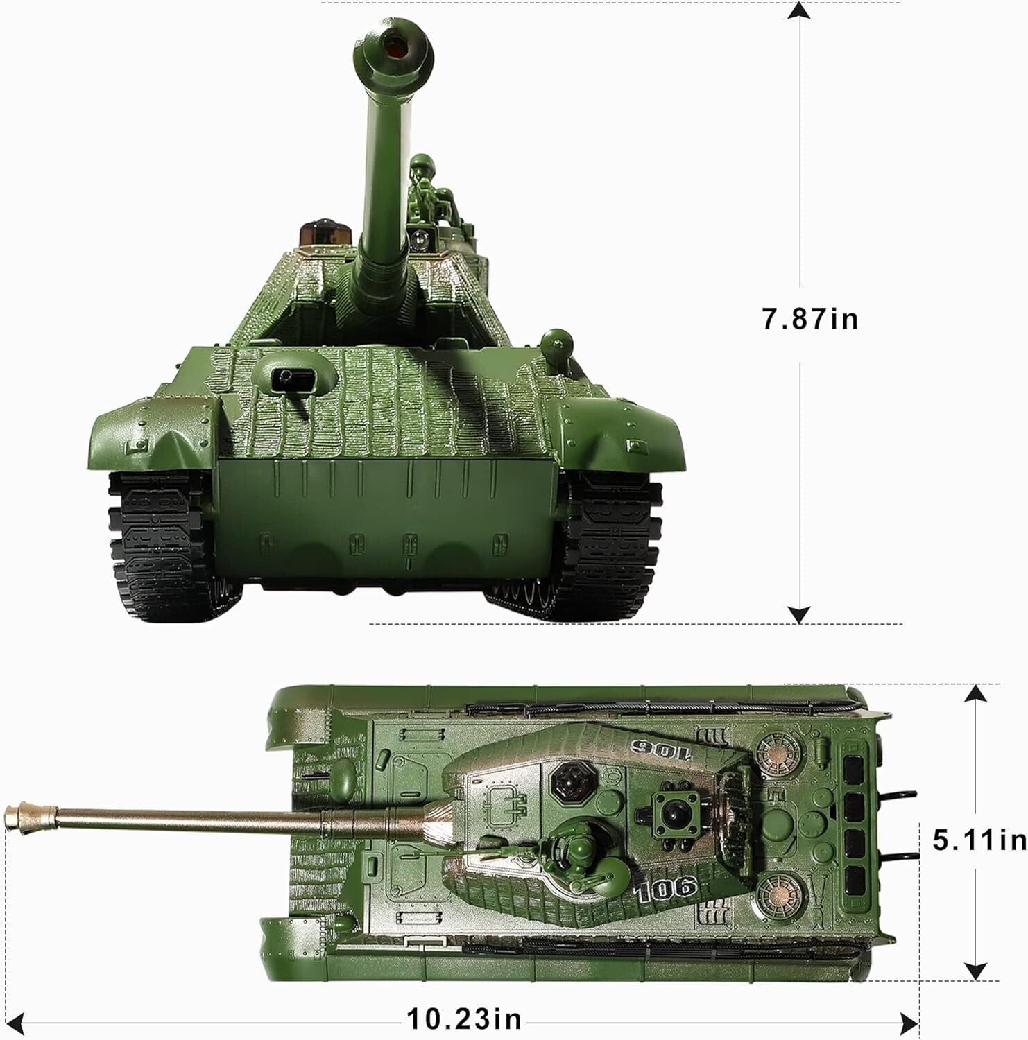 2.4GHz Anti-Interference RC King Tiger Tank for Indoor & Outdoor Adventures
