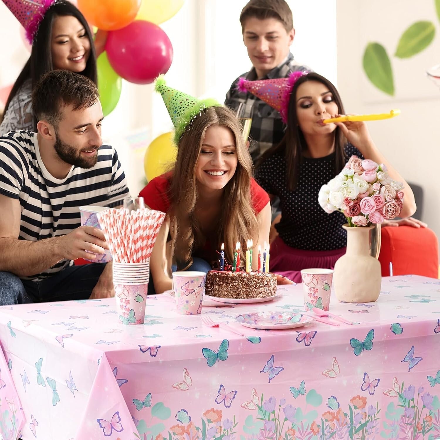 Charming Butterfly Birthday Party Supplies - 452 Pcs for Elegant Celebrations