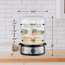 Load image into Gallery viewer, Multi-Function 9.5 Quart Electric Steamer with Easy Clean &amp; Compact Storage