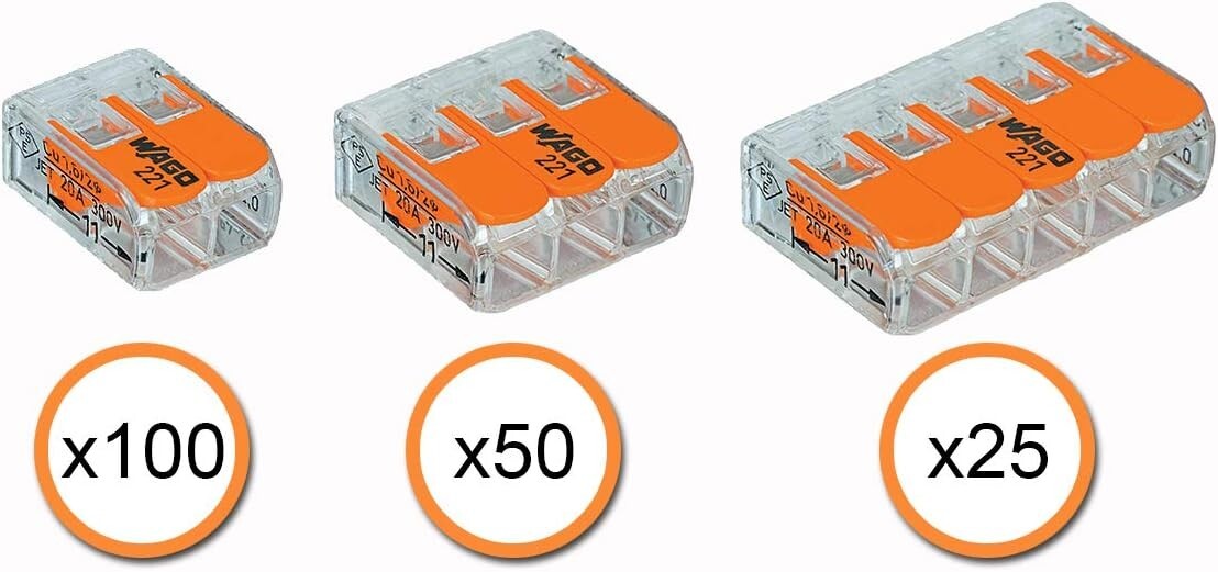 Wire Connector Assortment Pack - 175pc LEVER-NUTS for Fast, Reliable Connections