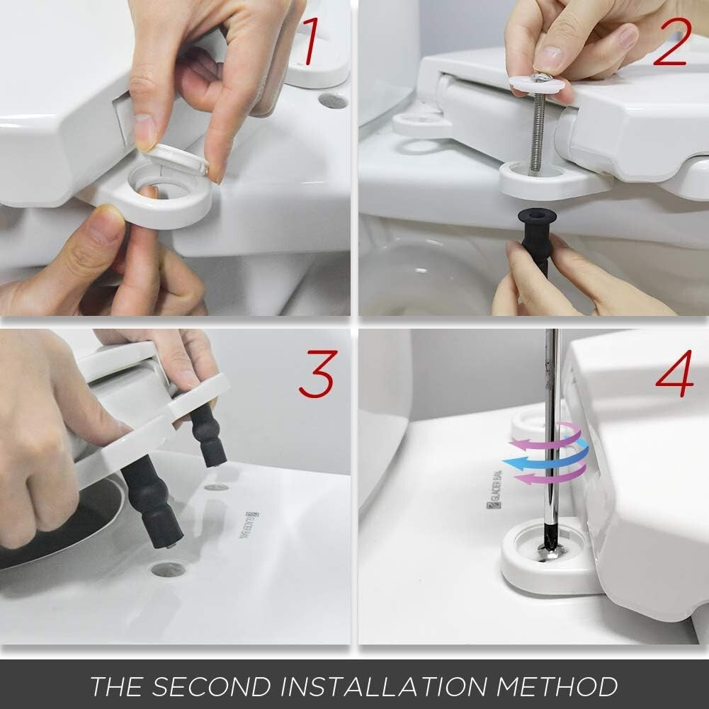 Stylish Quiet-Close Round Toilet Seat - Easy to Install with Eco-Friendly Design