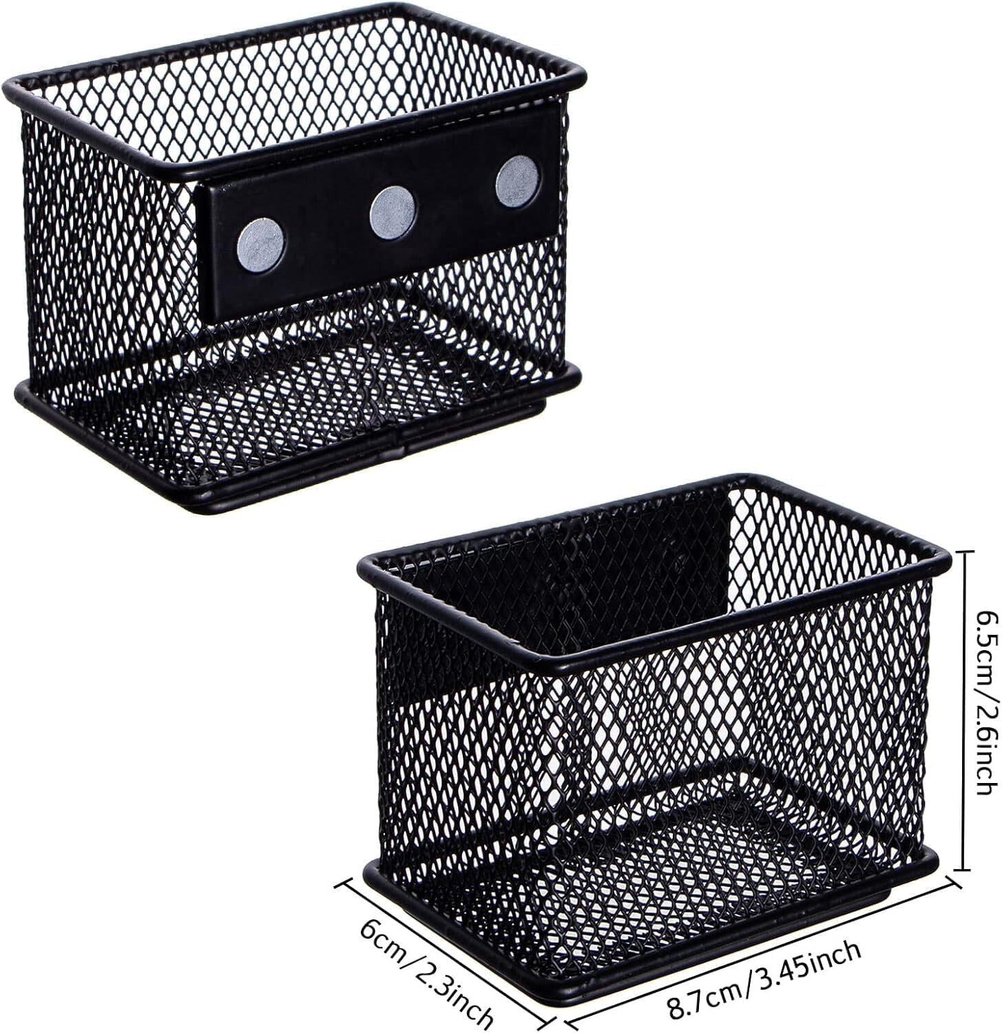 Compact Magnetic Pencil Holders - 3.45x2.3in - Ideal for Clutter-Free Spaces
