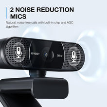 Load image into Gallery viewer, Portable 2K Webcam with Foldable Design &amp; Advanced Noise Reduction for Clarity
