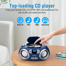 Load image into Gallery viewer, Stylish Portable Boombox with FM Stereo, Bluetooth, and USB - Blue Jay Edition