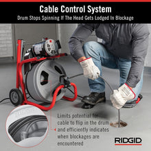 Load image into Gallery viewer, K-400 Heavy-Duty 120-Volt Drain Cleaner with Integrated Transport Cart &amp; Tools