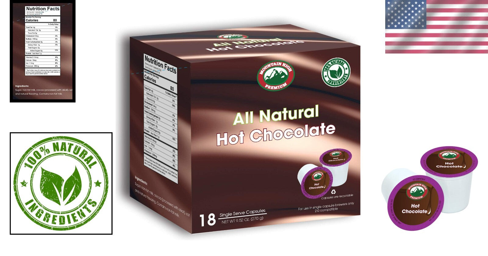 Deliciously Creamy 72 Count Milk Chocolate Hot Chocolate Pods - Family Treat