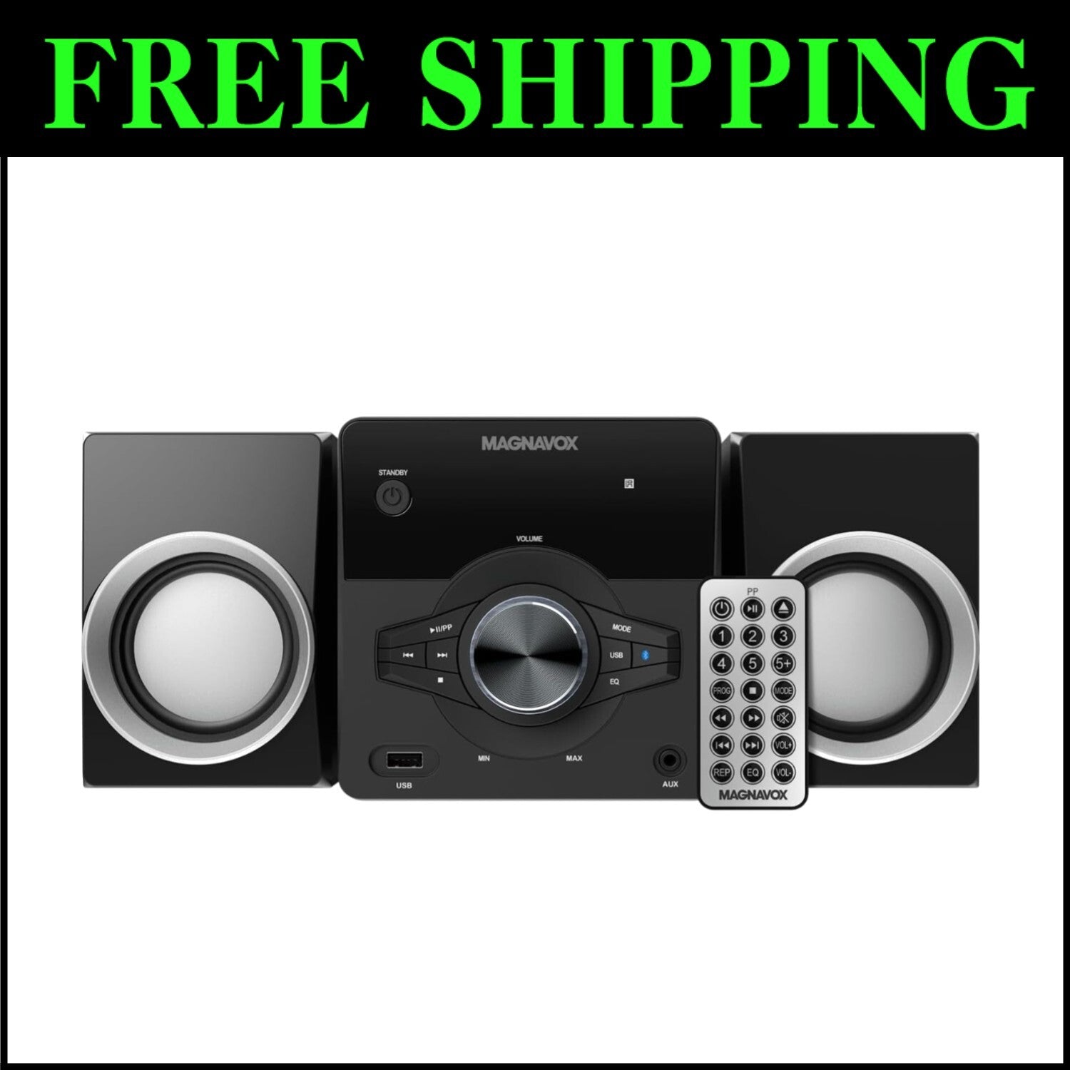 All-in-One Mini Bluetooth Audio System with CD Player, FM Radio & Remote Control