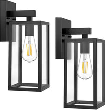 Load image into Gallery viewer, Energy-Efficient Waterproof Wall Mount Lights - Modern Black Sconces 2 Pack